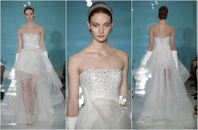 vestido corto enfrente largo atras