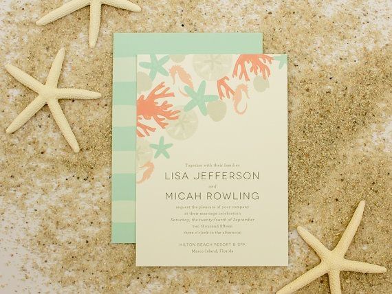invitaciones boda playa