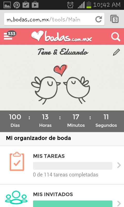 mi contador a 100 días 