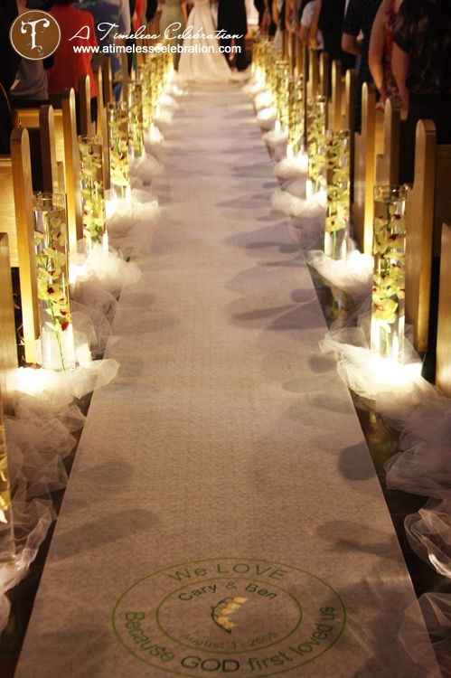alfombras camino al altar