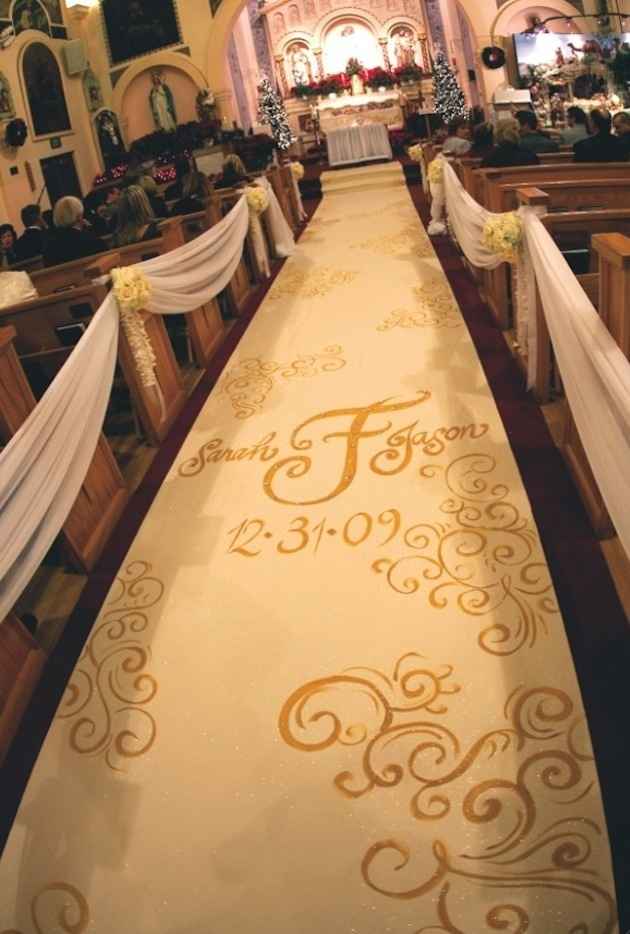 alfombra camino al altar