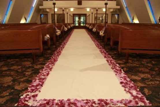 alfombra camino al altar