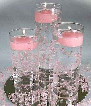 decoración centros de mesa rosa