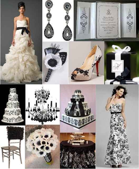 boda en tema blanco y negro