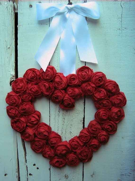 corazon de flores para entrada de casa