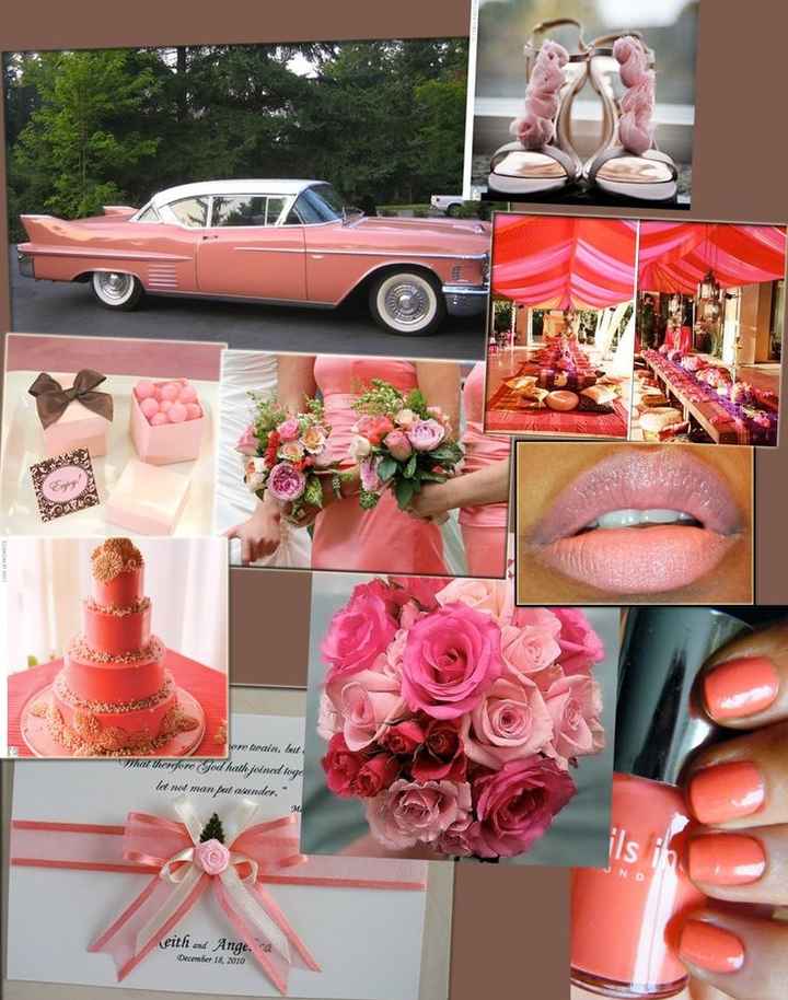 boda de color coral :D