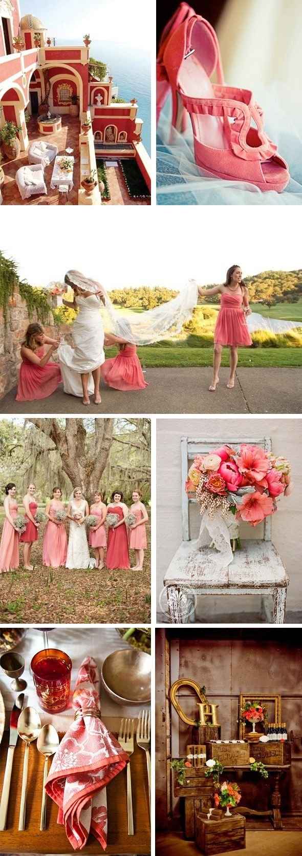 boda de color coral :D
