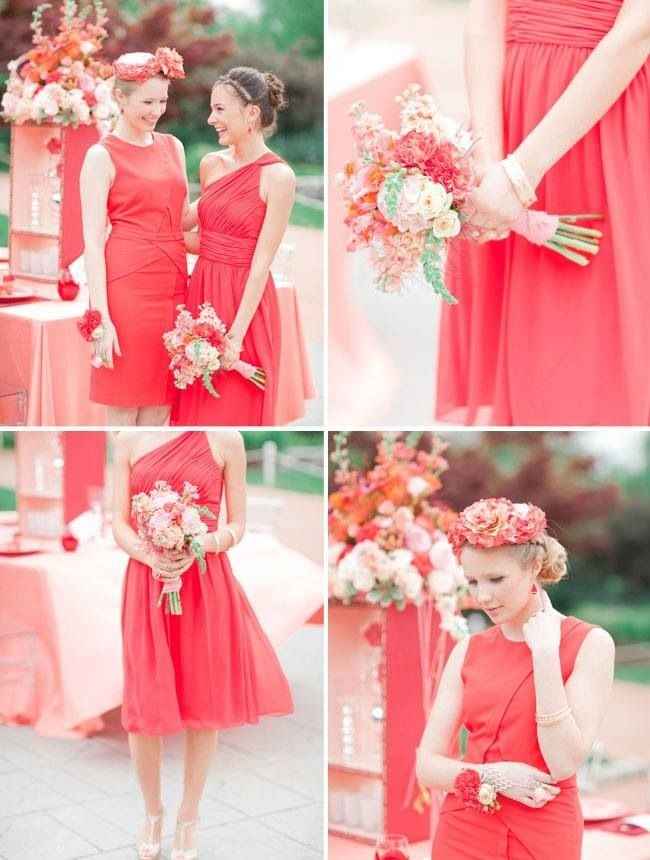 boda de color coral :D