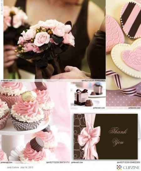 boda en chocolate y rosa