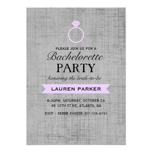 invitaciones despedida en morado