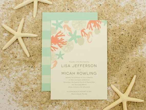 invitaciones boda playa