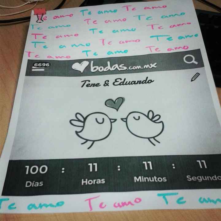 detalle de 100 días para mi amor