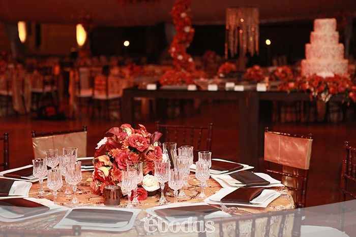 recepcion en rojo