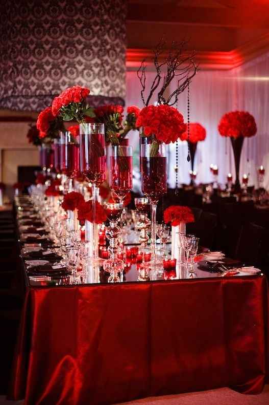 recepcion en rojo