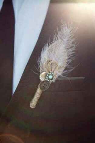 Boutonnieres, estilo vintage - 8