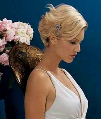 Peinados para novia,  cabello corto - 1