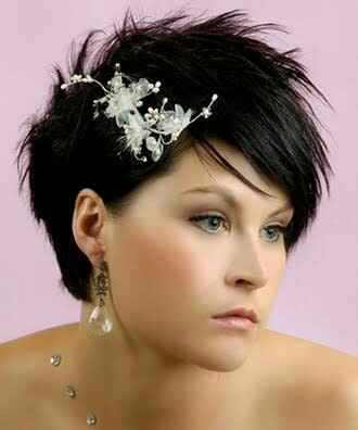 Peinados para novia,  cabello corto - 2