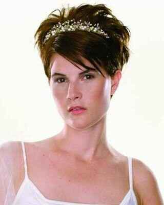 Peinados para novia,  cabello corto - 7