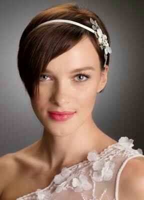 Peinados para novia,  cabello corto - 10