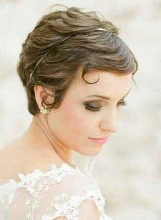 Peinados para novia,  cabello corto - 15