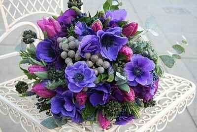 Centros de mesa color morado - 8