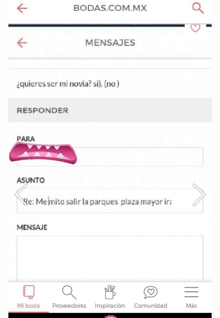Mensajes indeseables.  personas locas en la app - 1