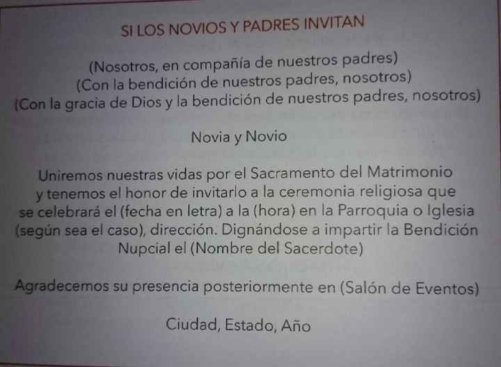 Invitaciones,  sus características - 4