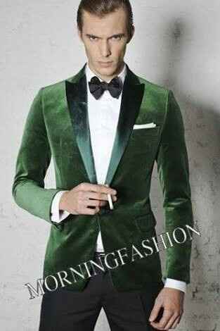 Traje del novio,  color verde - 8
