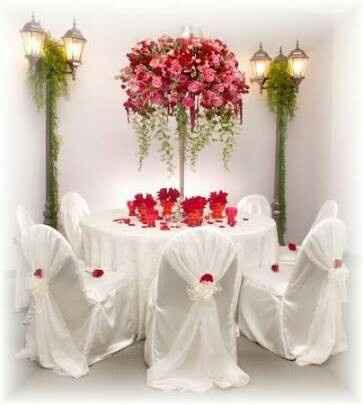 Boda en rojo "centros de mesa" - 5