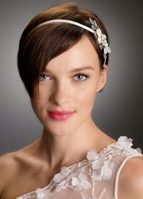 Peinados para novia,  cabello corto - 10