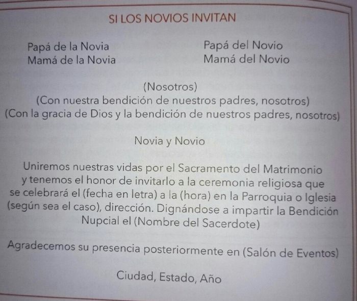 Invitaciones,  sus características - 3