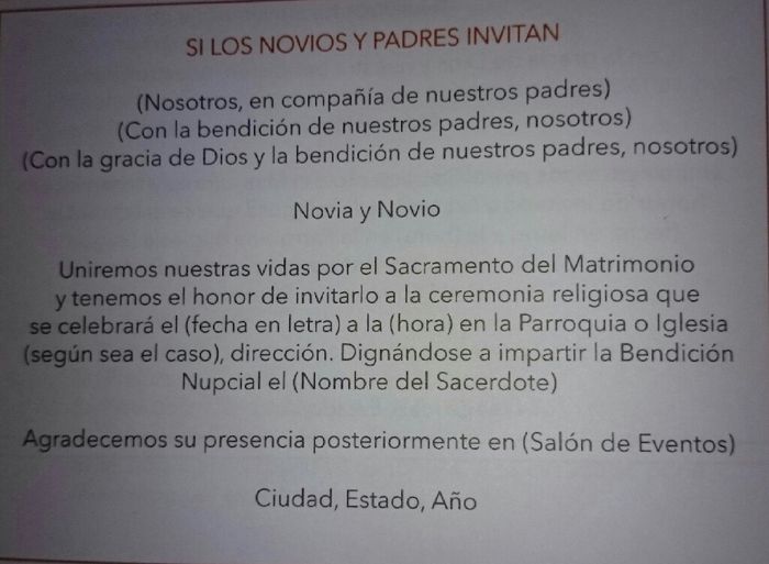 Invitaciones,  sus características - 4