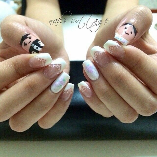 Uñas con motivos de novios - 3