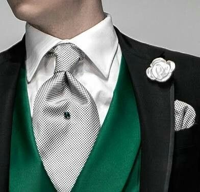 Traje del novio,  color verde - 6