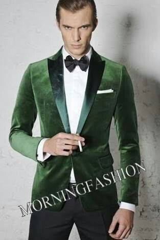 Traje del novio,  color verde - 8