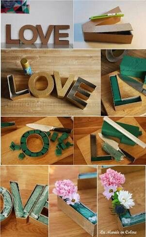 Letras diy con follaje y flores o suculentas? 💚 1