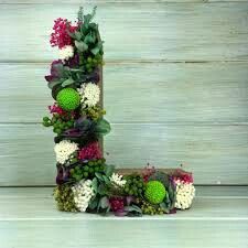 Letras diy con follaje y flores o suculentas? 💚 3