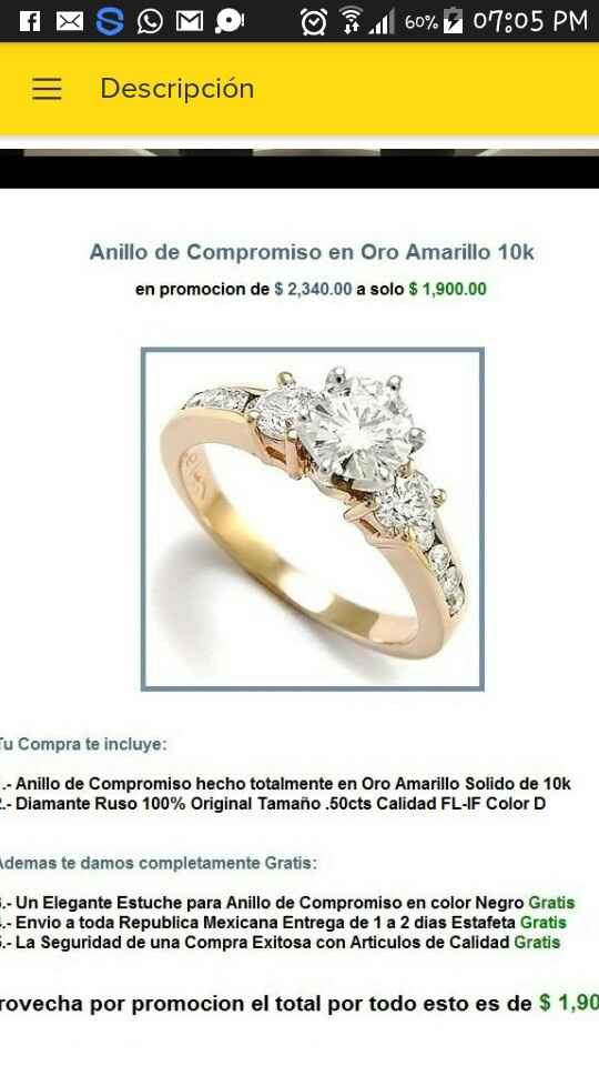 Alguien que me ayude con mi anillo de compromiso. - 1
