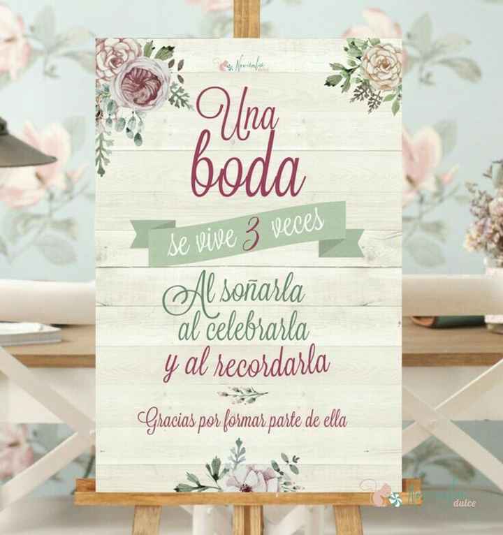 Letreros de bienvenida a la recepción. - 1