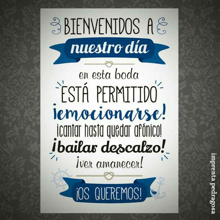 Letreros de bienvenida a la recepción. - 8