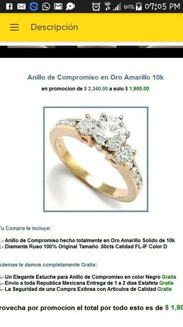 Alguien que me ayude con mi anillo de compromiso. - 1
