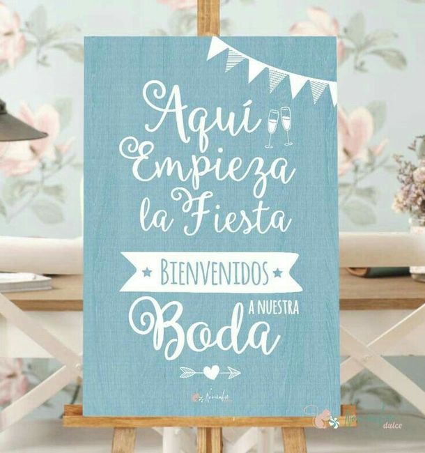 Letreros de bienvenida a la recepción. - 7