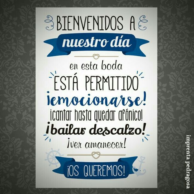 Letreros de bienvenida a la recepción. - 8