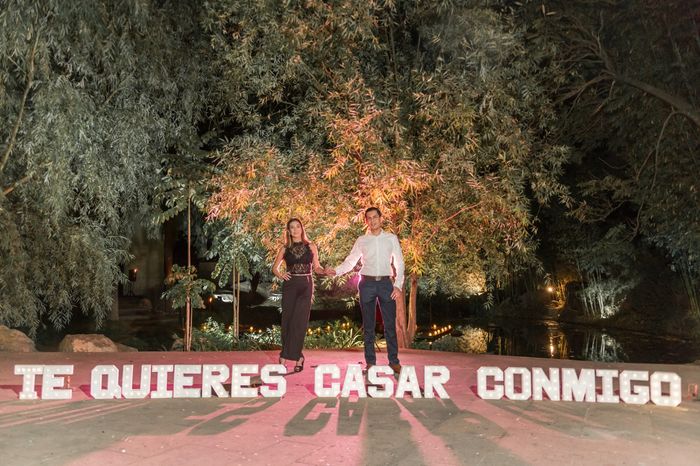 Foto de la propuesta de matrimonio