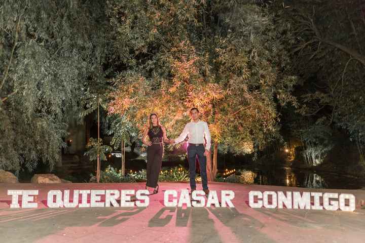 Foto de la propuesta de matrimonio