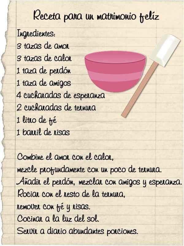 Receta para un matrimonio feliz!!! - 1