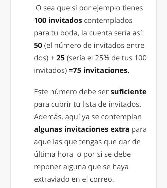 Guía para saber el número correcto de invitaciones - 4