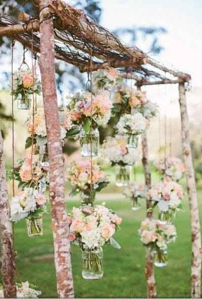 Flores colgantes para boda, tendencias 2016 - 1
