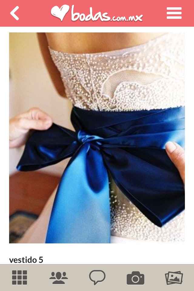 Vestido de novia con color lapis blue - 2