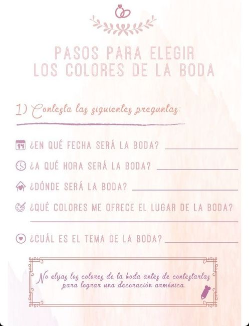 Pasos para elegir los colores detu boda !!! - 1